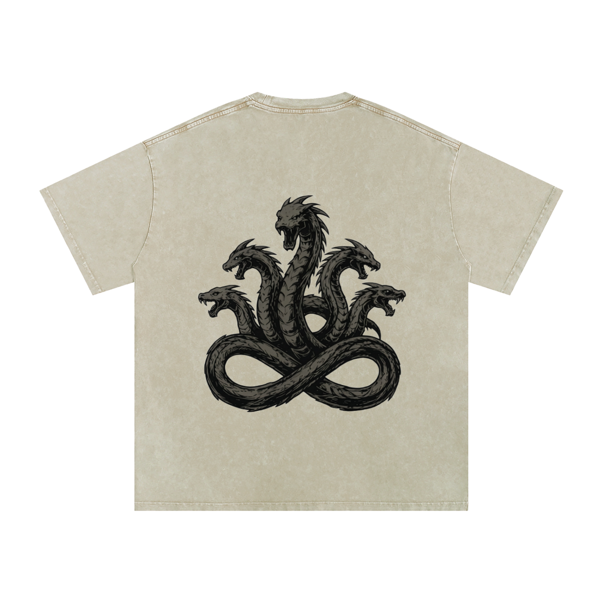 Never Ending Hydra Snow Washed Oversized Cotton T-Shirt