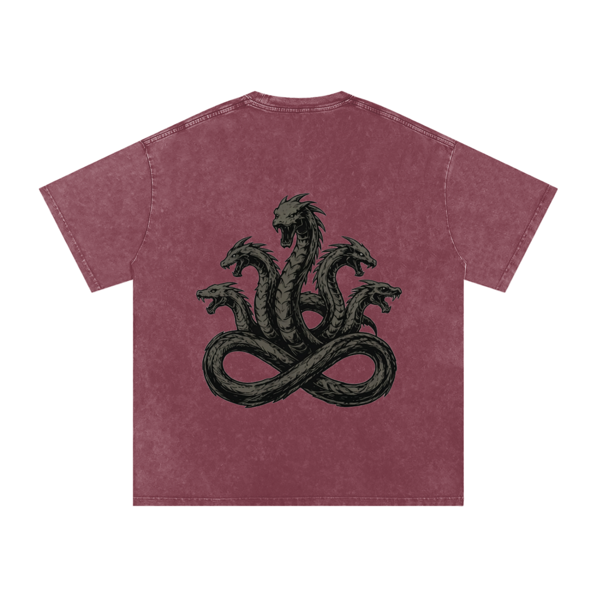 Never Ending Hydra Snow Washed Oversized Cotton T-Shirt