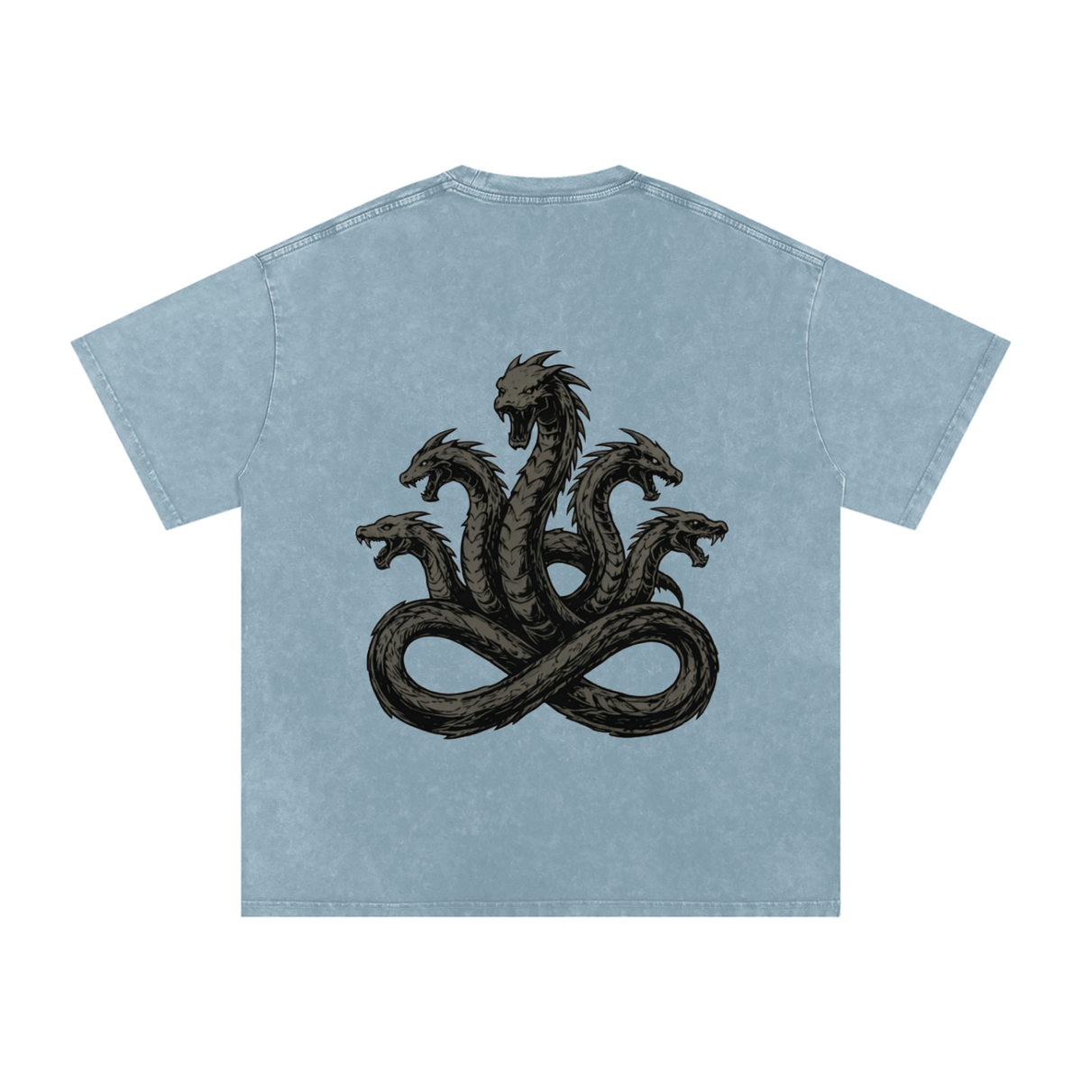 Never Ending Hydra Snow Washed Oversized Cotton T-Shirt