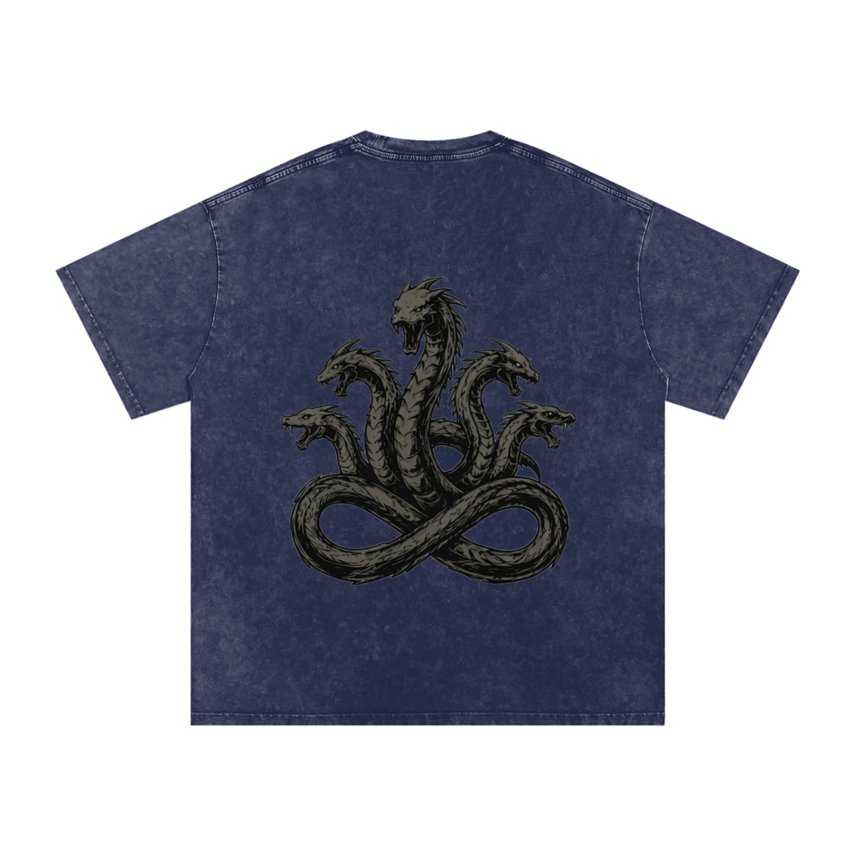 Never Ending Hydra Snow Washed Oversized Cotton T-Shirt