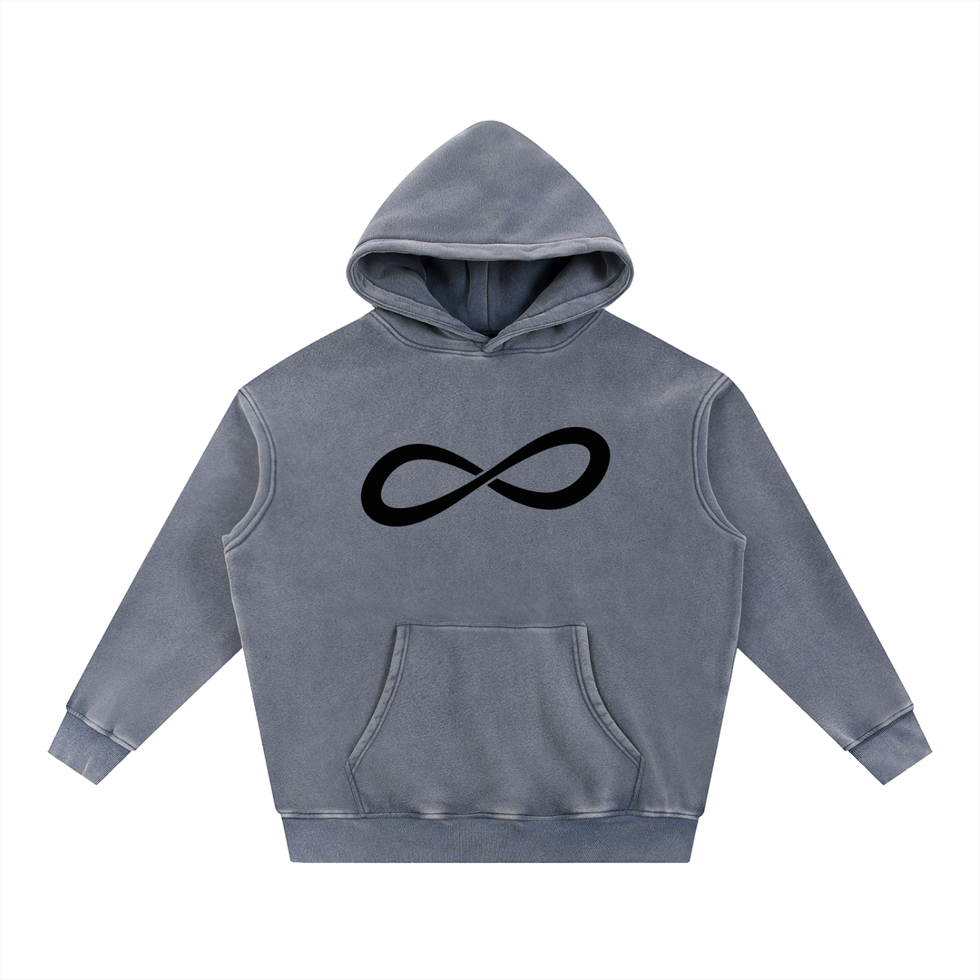 Never Ending Lifestyle Snow Wash Fleece Oversized Hoodie