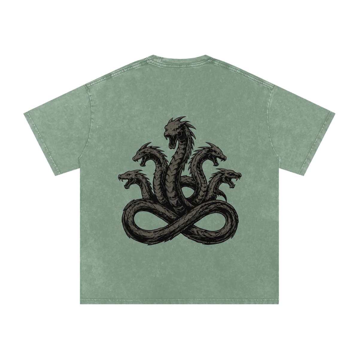 Never Ending Hydra Snow Washed Oversized Cotton T-Shirt