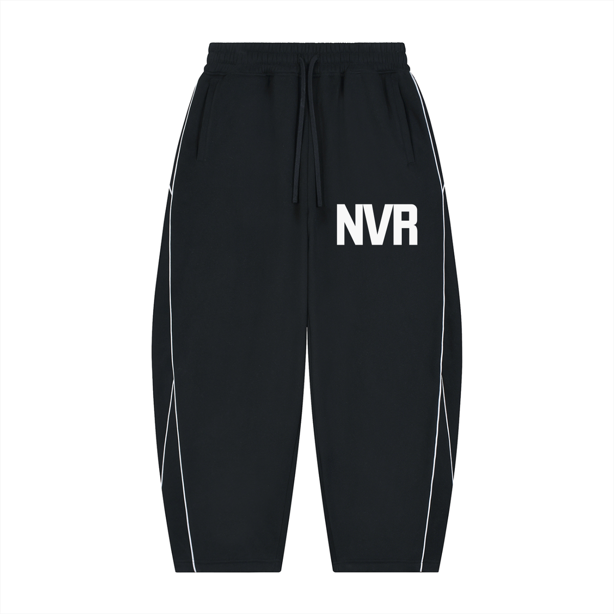 Never Ending Lifestyle Unisex Piping Fleece Barrel Leg Sweatpants