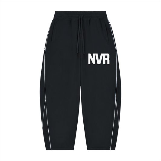 Never Ending Lifestyle Unisex Piping Fleece Barrel Leg Sweatpants
