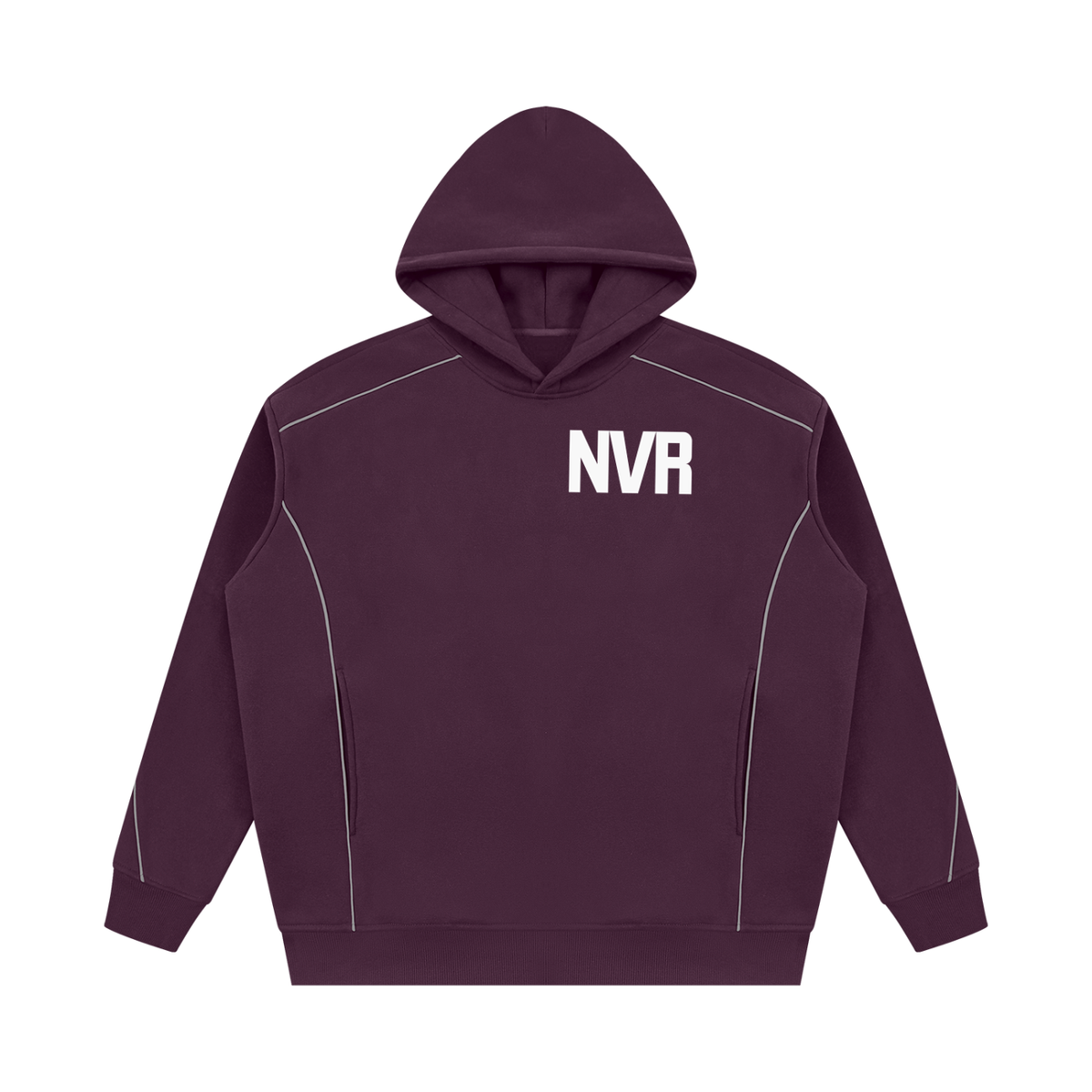 Never Ending Lifestyle Unisex Oversized Piping Fleece Hoodie