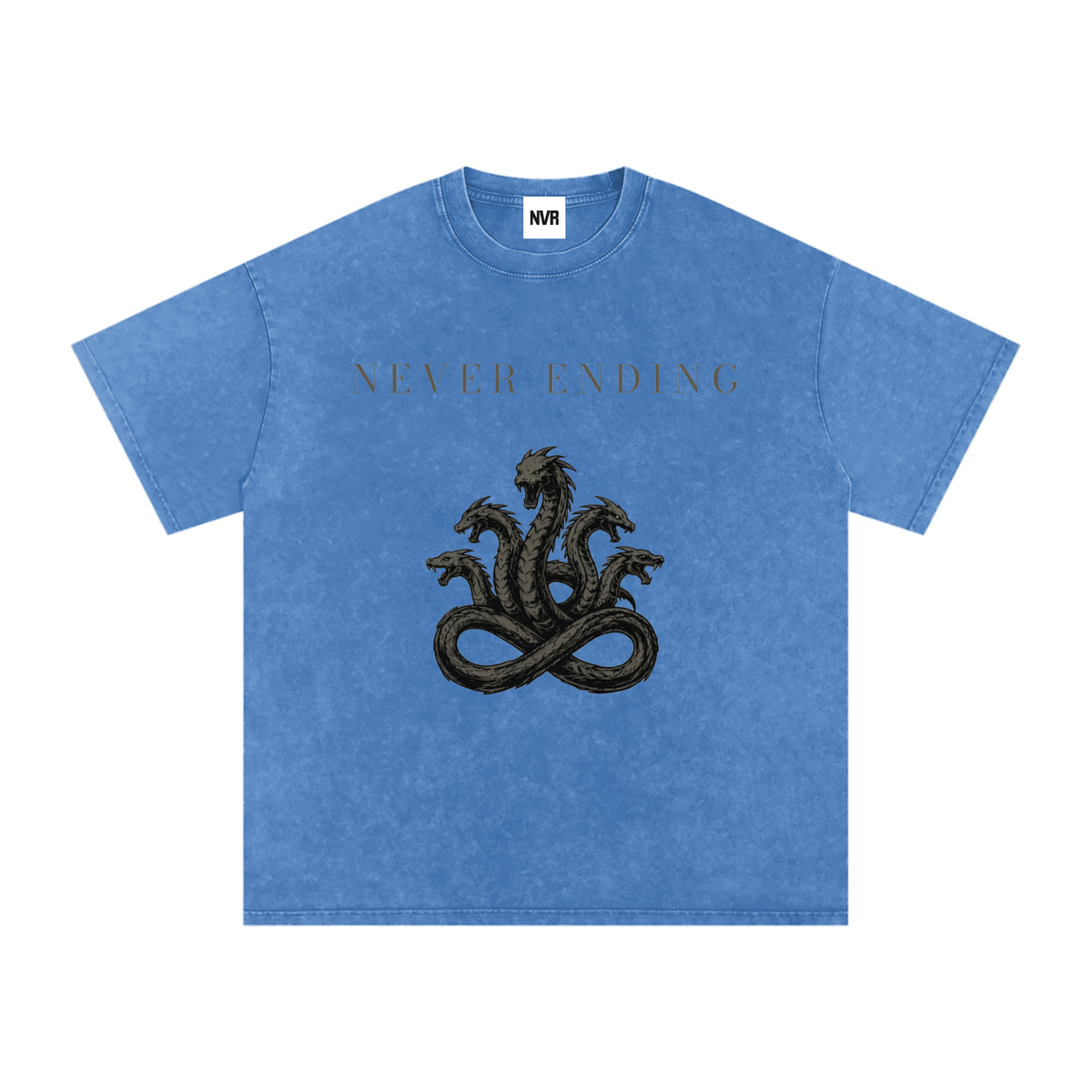 Never Ending Hydra Snow Washed Oversized Cotton T-Shirt