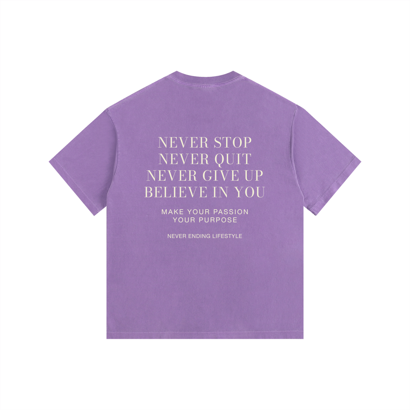Never Ending Lifestyle Vintage Washed Oversized Cotton T-Shirt