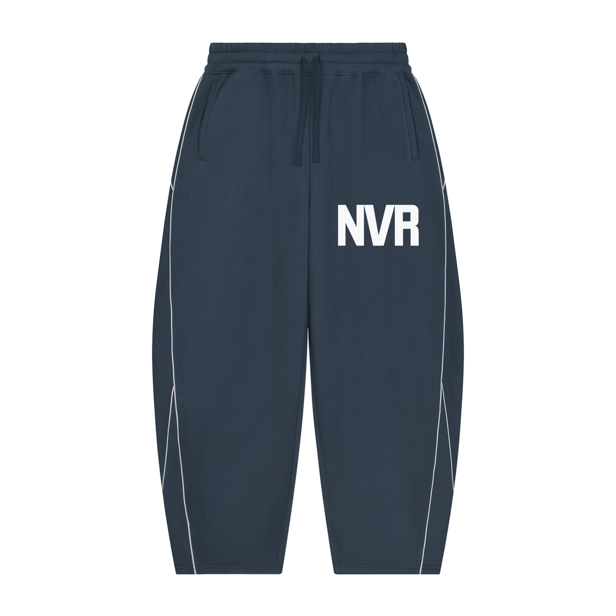 Never Ending Lifestyle Unisex Piping Fleece Barrel Leg Sweatpants