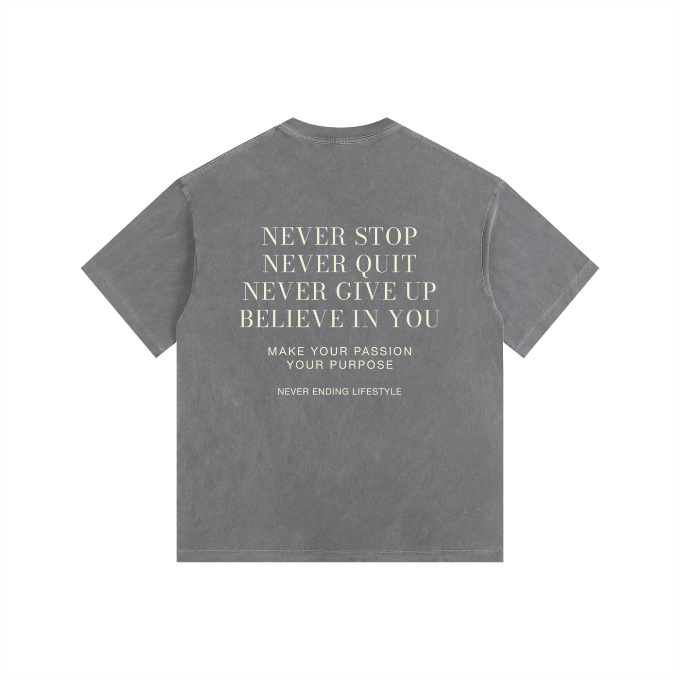 Never Ending Lifestyle Vintage Washed Oversized Cotton T-Shirt