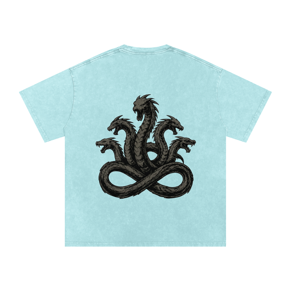 Never Ending Hydra Snow Washed Oversized Cotton T-Shirt