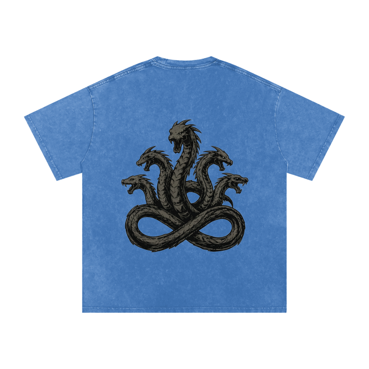Never Ending Hydra Snow Washed Oversized Cotton T-Shirt