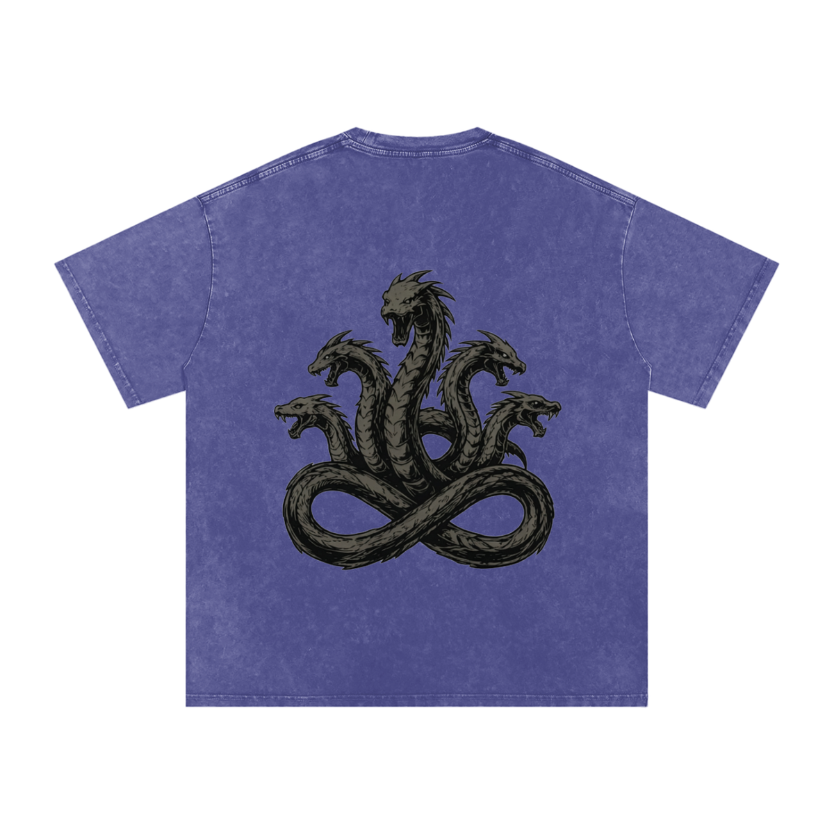 Never Ending Hydra Snow Washed Oversized Cotton T-Shirt
