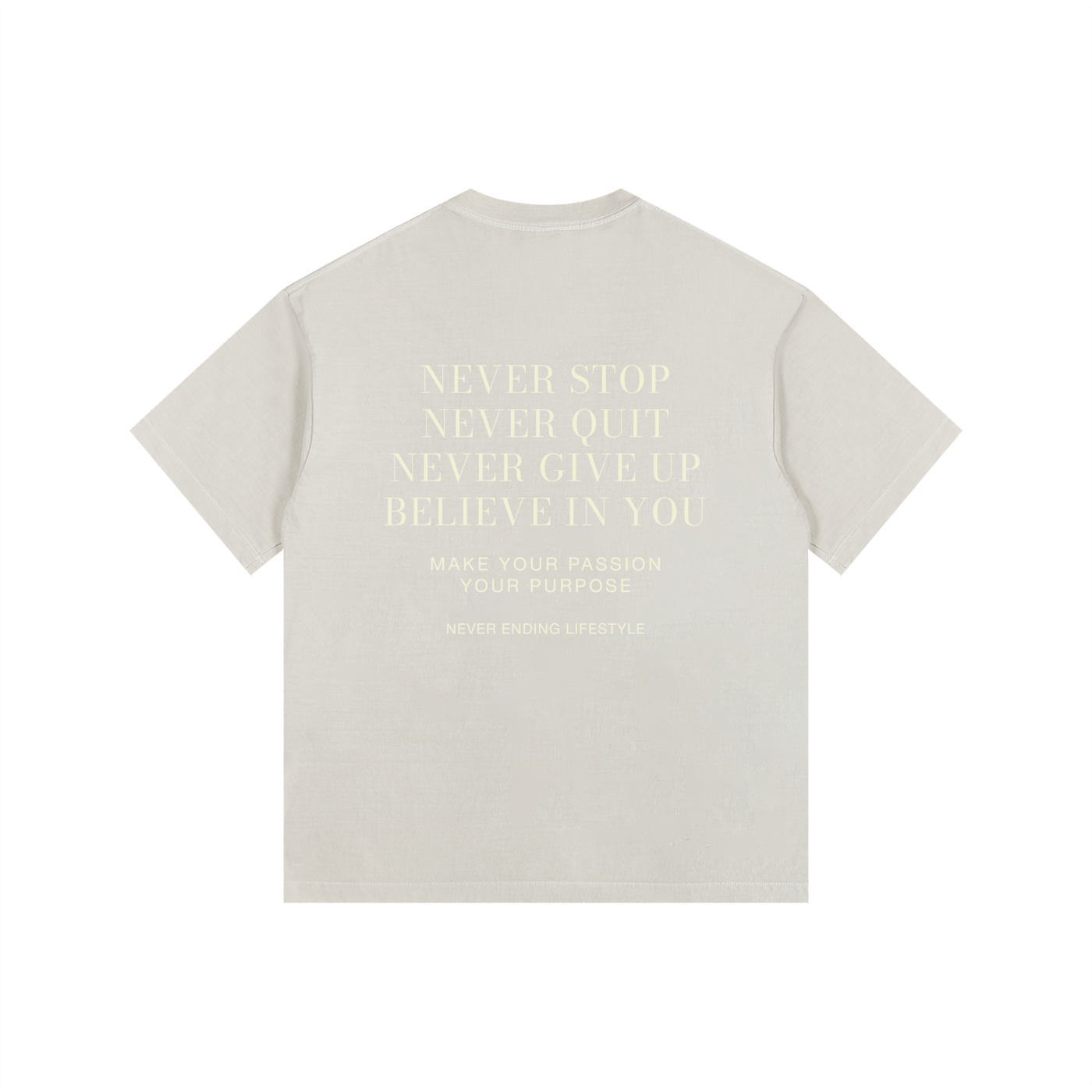 Never Ending Lifestyle Vintage Washed Oversized Cotton T-Shirt