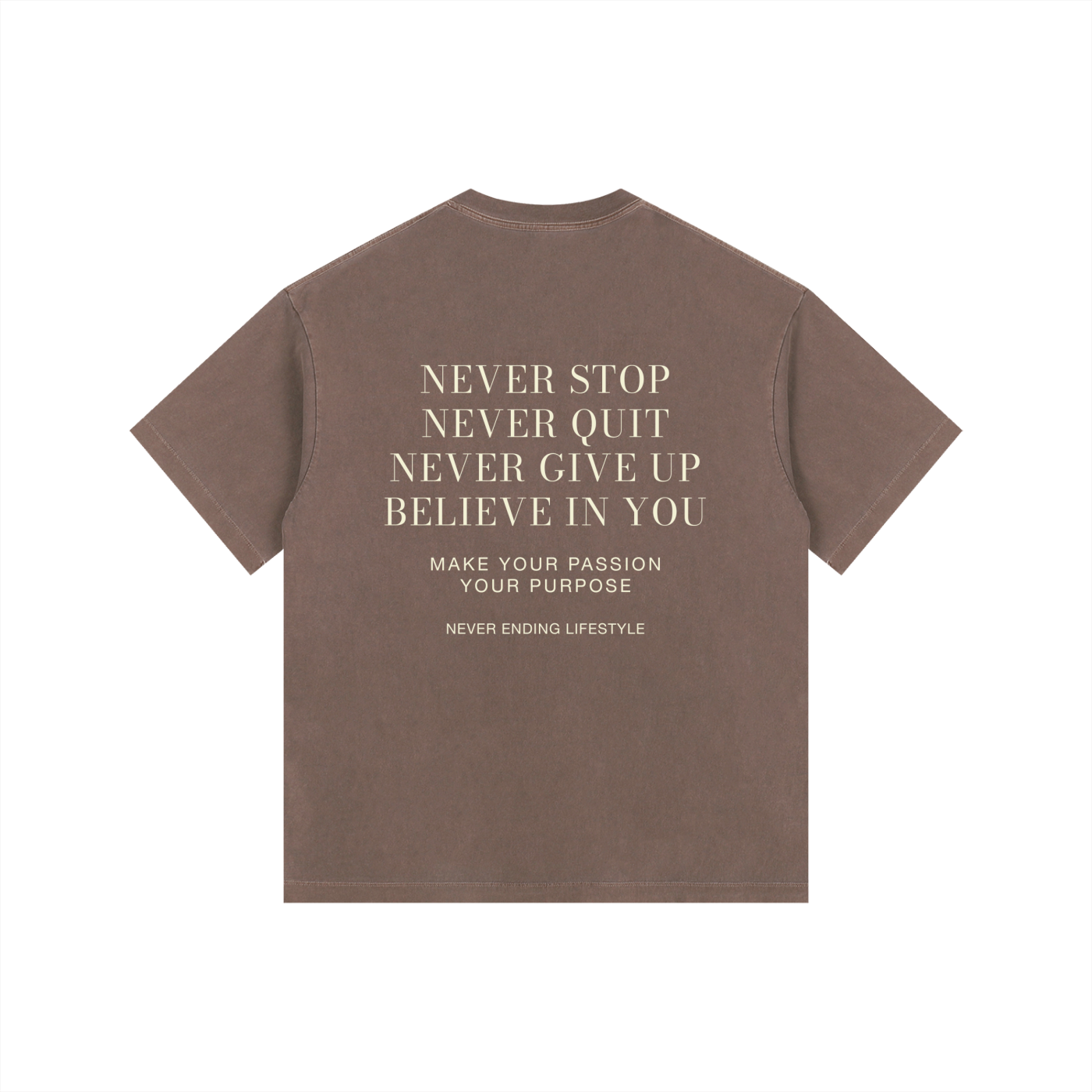 Never Ending Lifestyle Vintage Washed Oversized Cotton T-Shirt