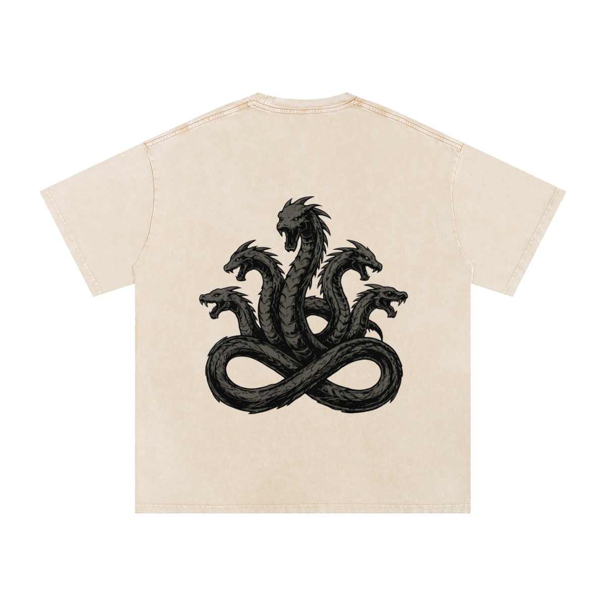 Never Ending Hydra Snow Washed Oversized Cotton T-Shirt