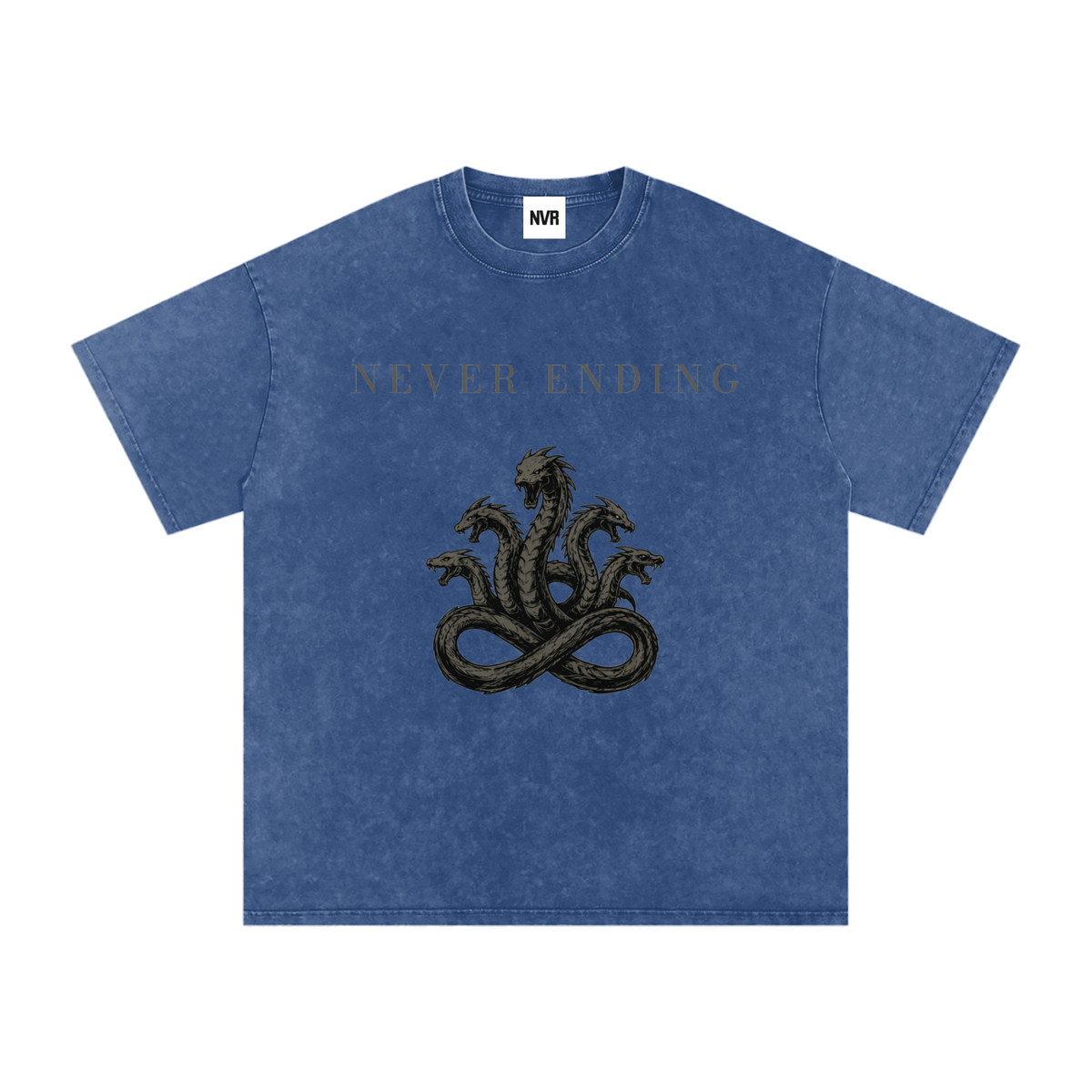 Never Ending Hydra Snow Washed Oversized Cotton T-Shirt