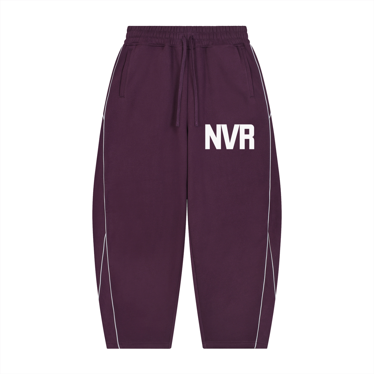 Never Ending Lifestyle Unisex Piping Fleece Barrel Leg Sweatpants