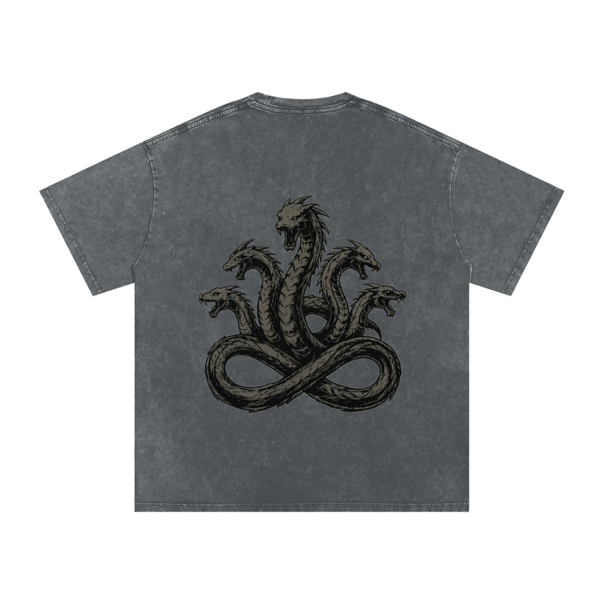 Never Ending Hydra Snow Washed Oversized Cotton T-Shirt