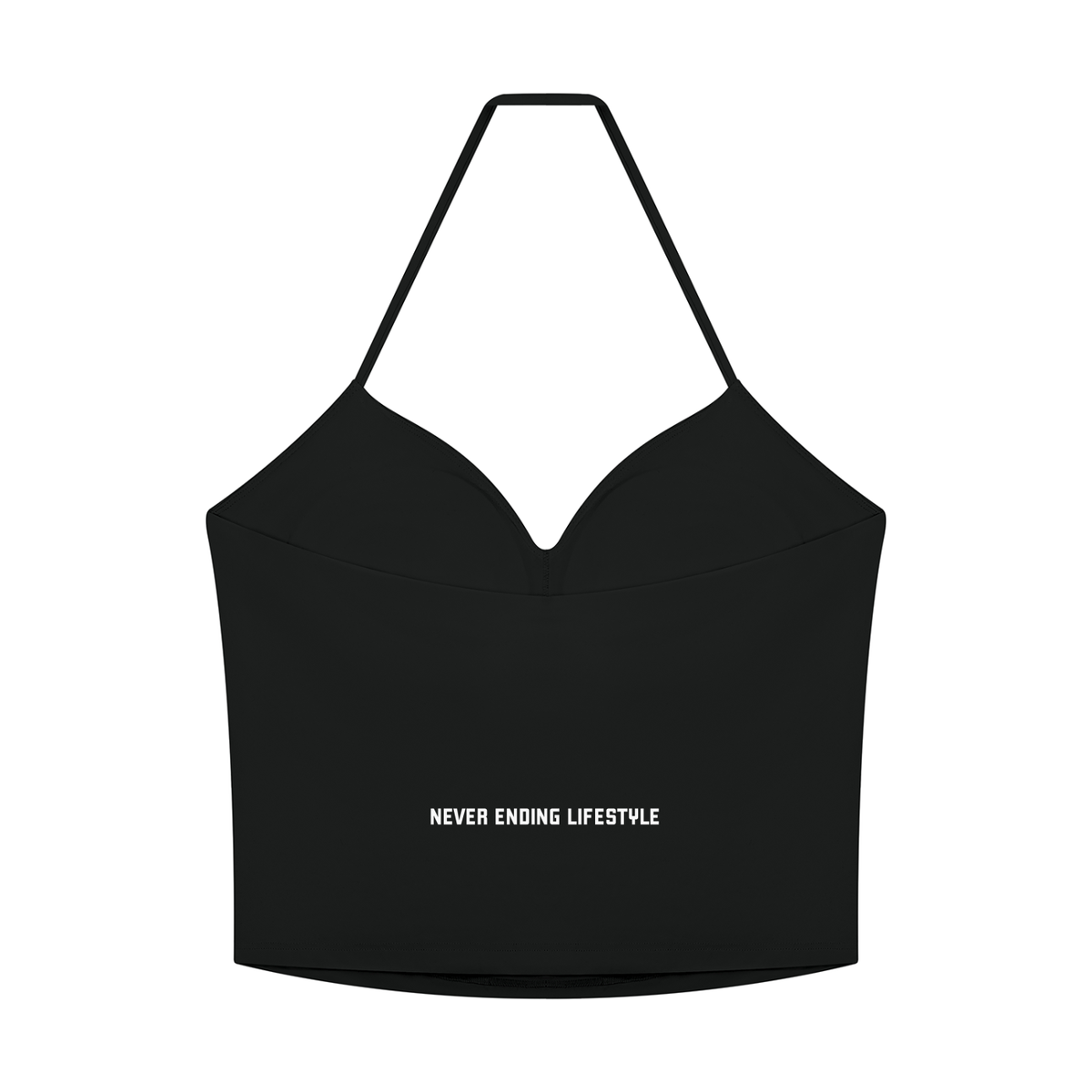 Never Ending Lifestyle Women’s Ruched Halter Yoga Tank Top
