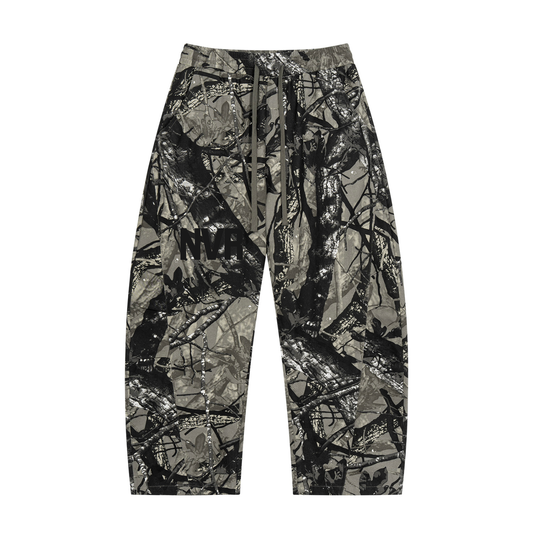 Never Ending Lifestyle Unisex Tree Camo Barrel Leg Pants