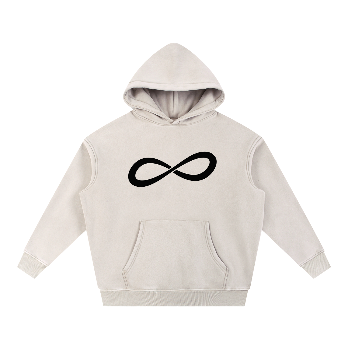 Never Ending Lifestyle Snow Wash Fleece Oversized Hoodie