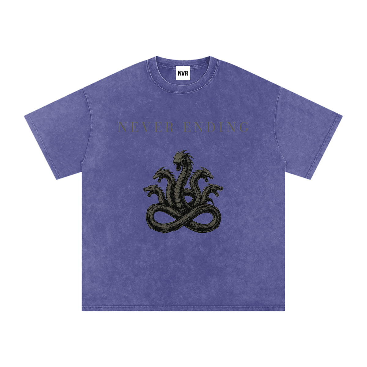 Never Ending Hydra Snow Washed Oversized Cotton T-Shirt