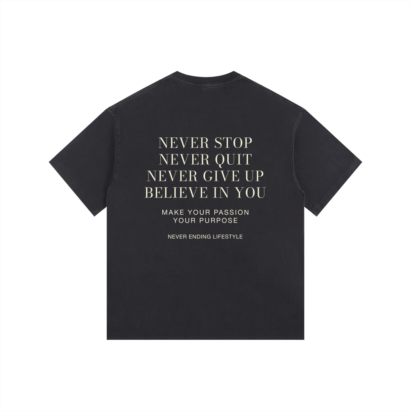 Never Ending Lifestyle Vintage Washed Oversized Cotton T-Shirt