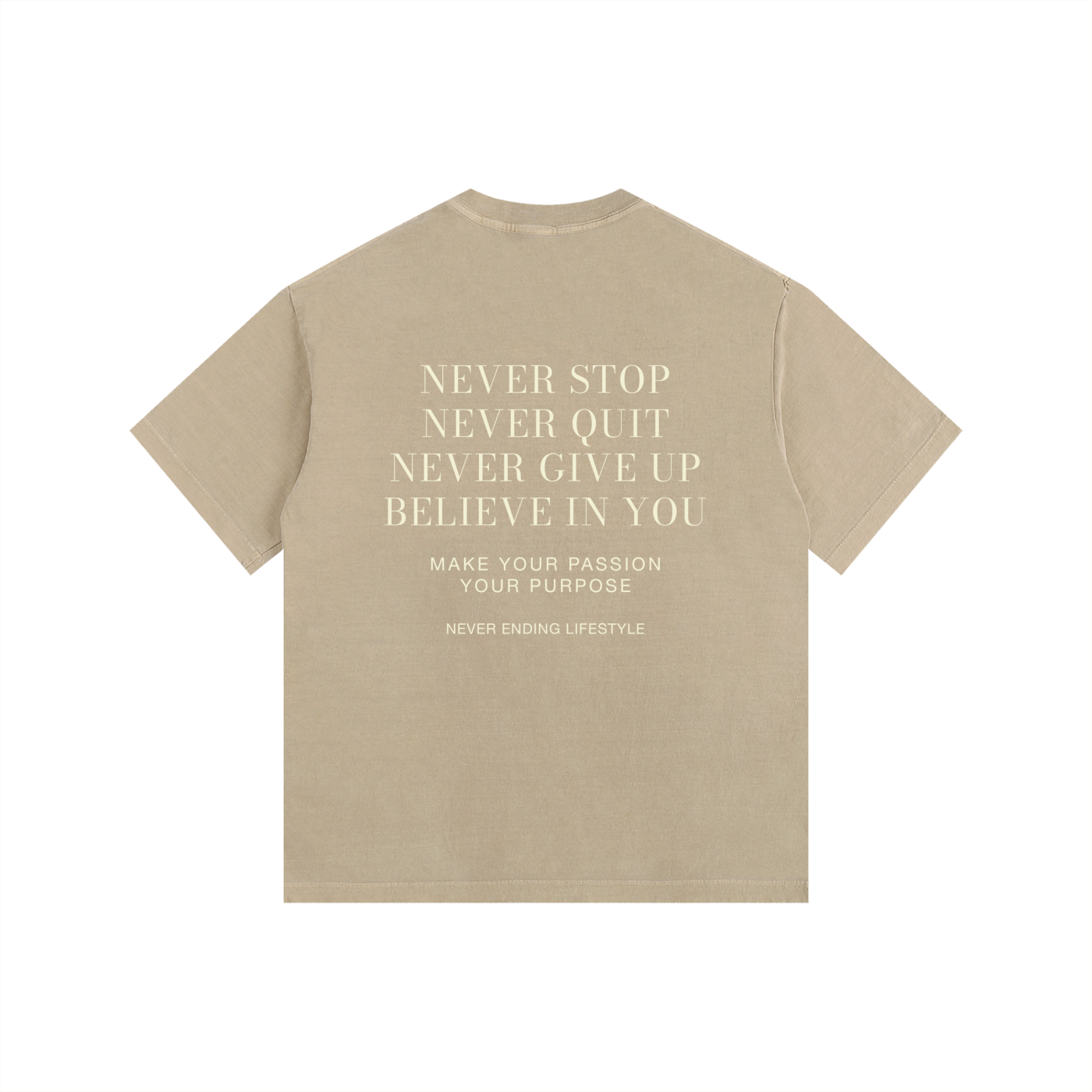 Never Ending Lifestyle Vintage Washed Oversized Cotton T-Shirt