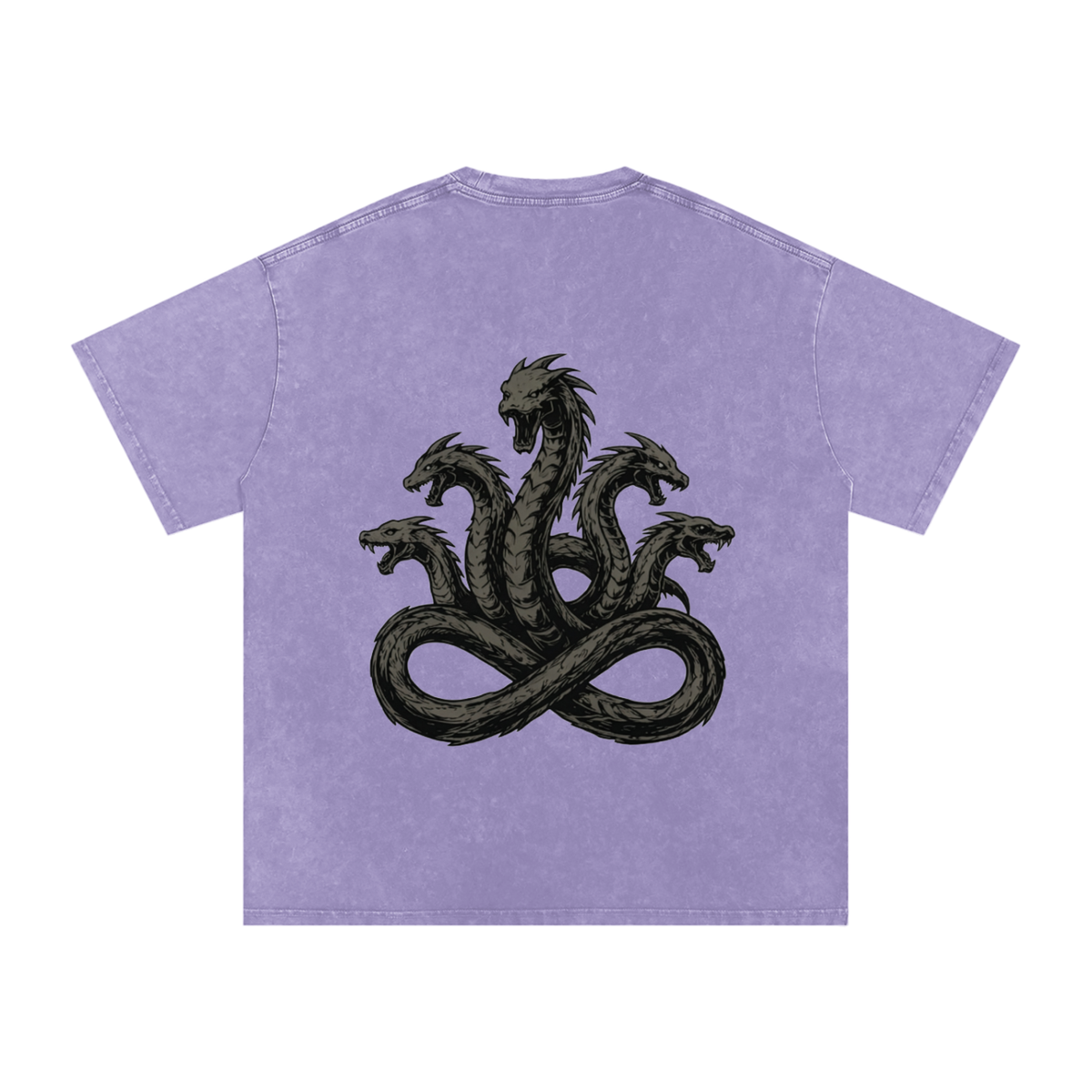 Never Ending Hydra Snow Washed Oversized Cotton T-Shirt