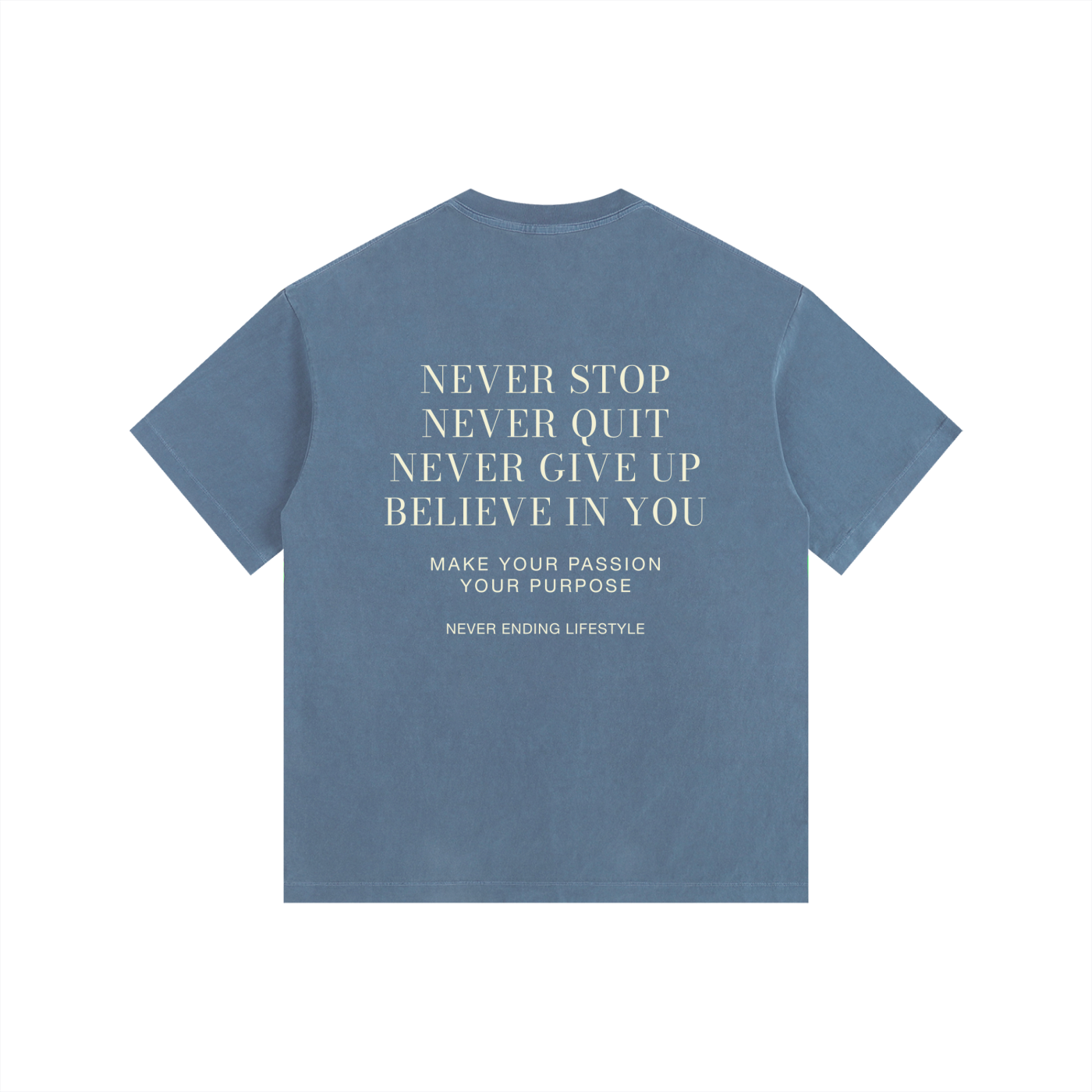Never Ending Lifestyle Vintage Washed Oversized Cotton T-Shirt