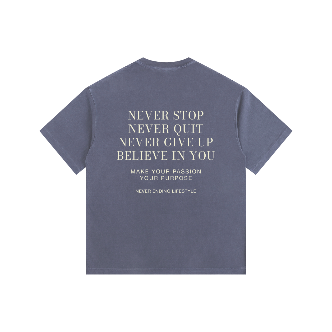 Never Ending Lifestyle Vintage Washed Oversized Cotton T-Shirt