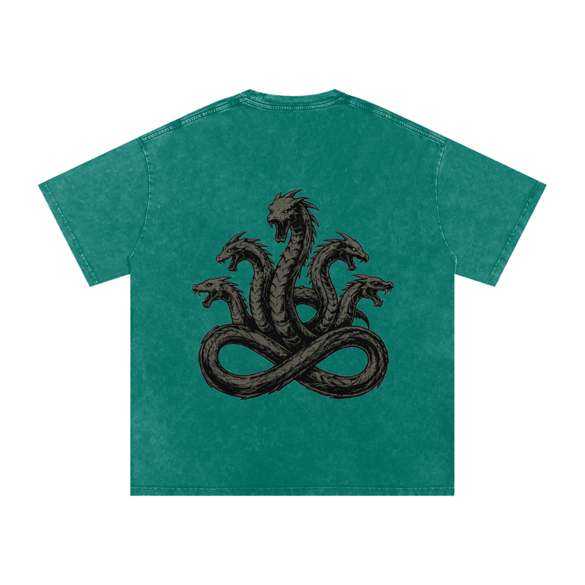 Never Ending Hydra Snow Washed Oversized Cotton T-Shirt