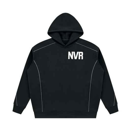 Never Ending Lifestyle Unisex Oversized Piping Fleece Hoodie