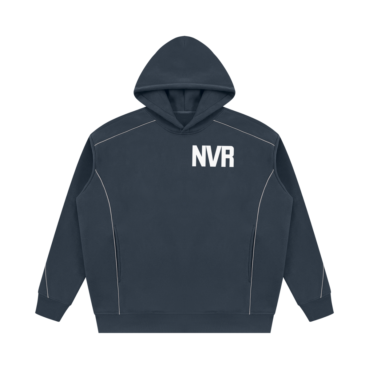 Never Ending Lifestyle Unisex Oversized Piping Fleece Hoodie