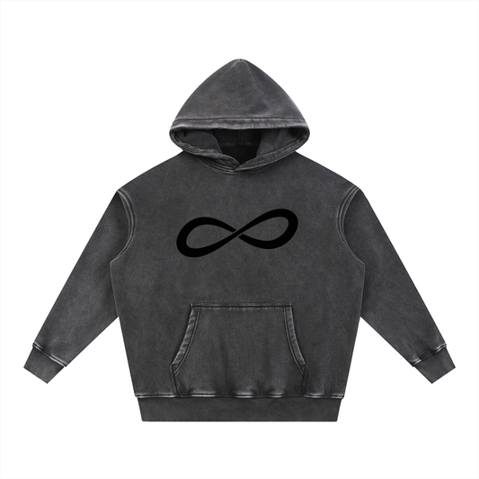 Never Ending Lifestyle Snow Wash Fleece Oversized Hoodie