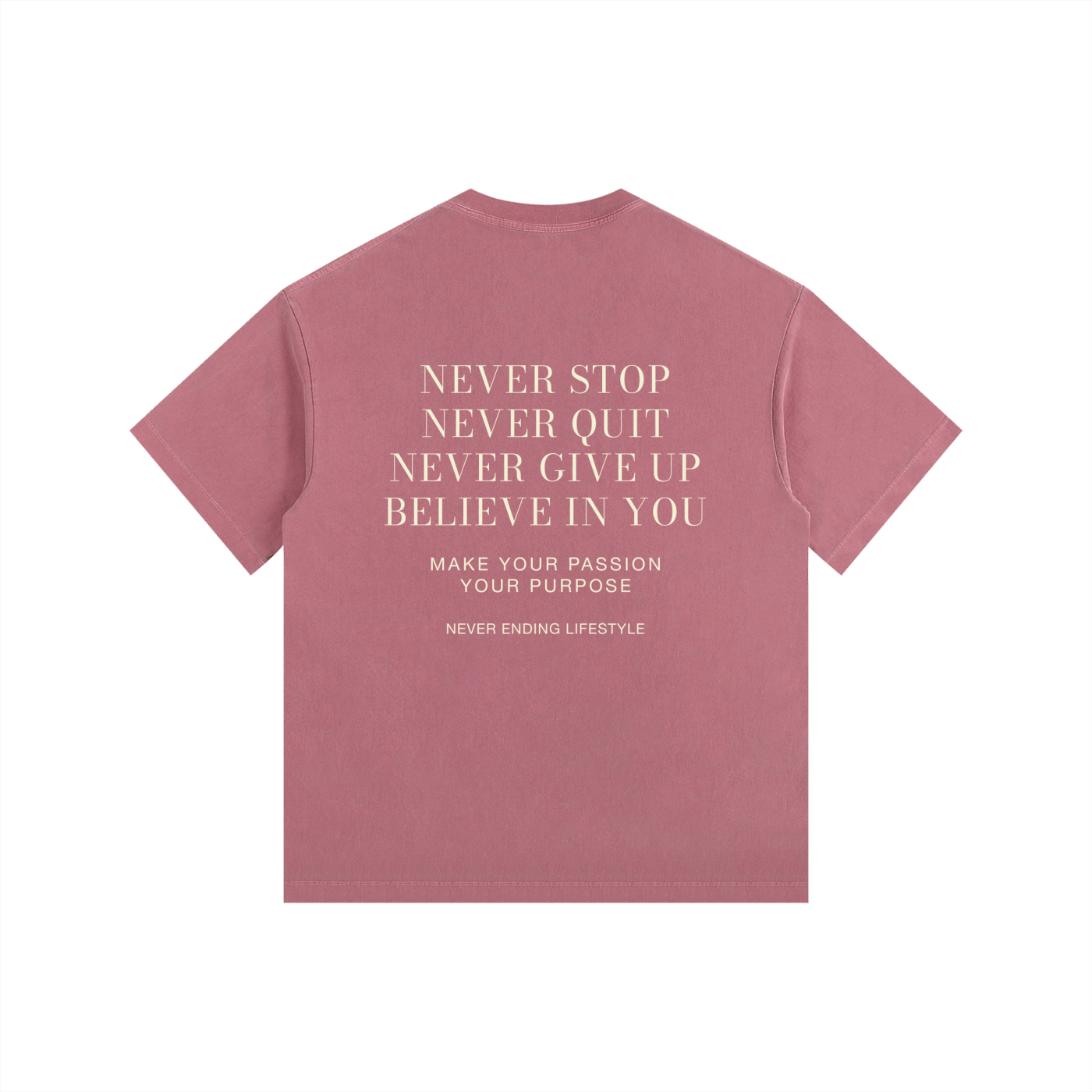 Never Ending Lifestyle Vintage Washed Oversized Cotton T-Shirt