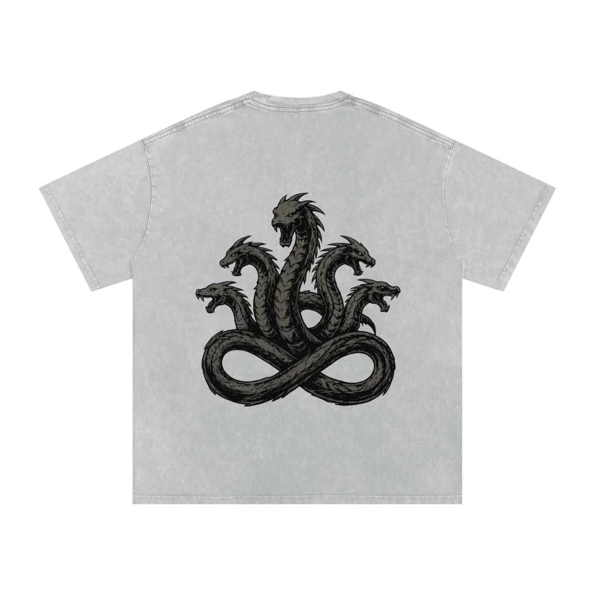 Never Ending Hydra Snow Washed Oversized Cotton T-Shirt