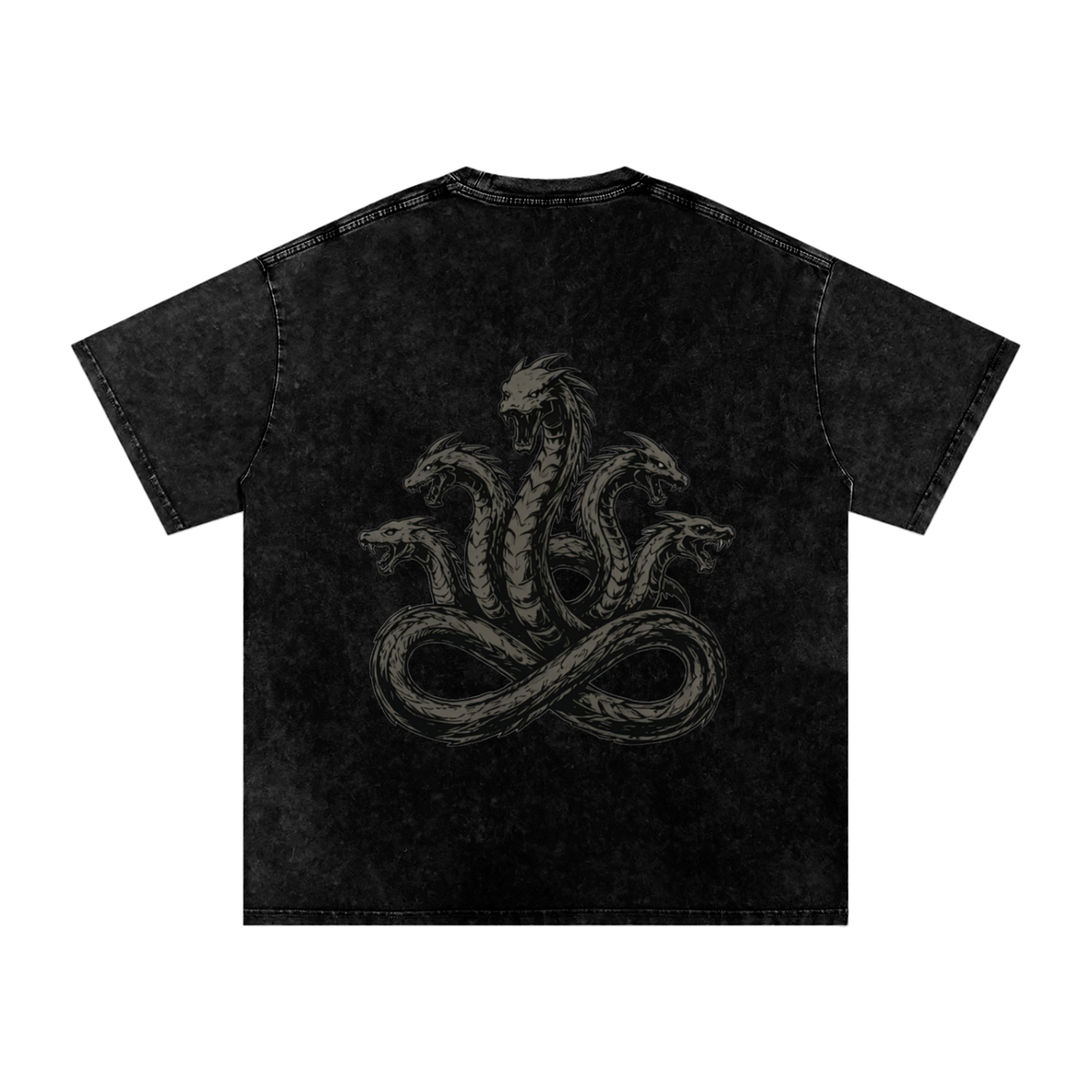Never Ending Hydra Snow Washed Oversized Cotton T-Shirt
