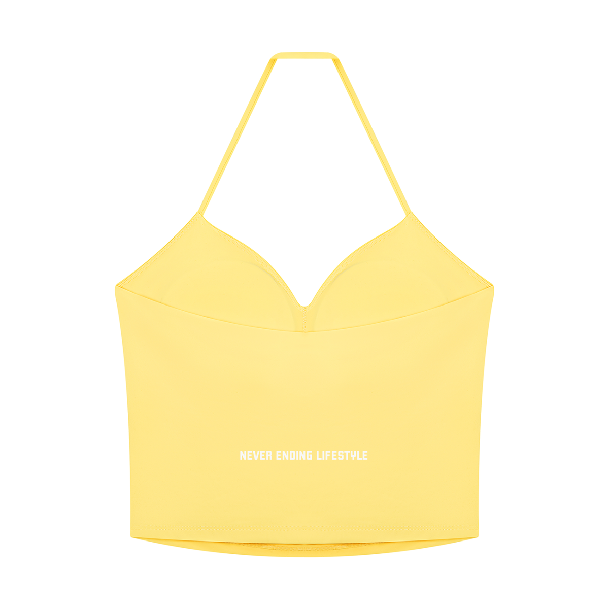 Never Ending Lifestyle Women’s Ruched Halter Yoga Tank Top